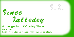 vince kalledey business card